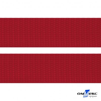 Красный - цв.171- Текстильная лента-стропа 550 гр/м2 ,100% пэ шир.50 мм (боб.50+/-1 м) - купить в Ухте. Цена: 797.67 руб.