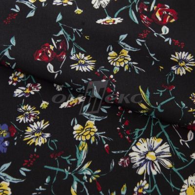 Плательная ткань "Фламенко" 6.2, 80 гр/м2, шир.150 см, принт растительный - купить в Ухте. Цена 239.03 руб.