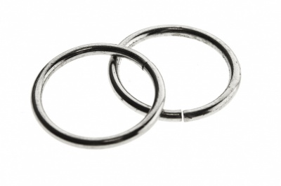 Кольцо металлическое d-15 мм, цв.-никель - купить в Ухте. Цена: 2.48 руб.