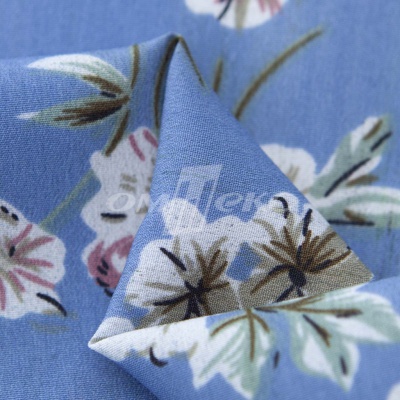 Плательная ткань "Фламенко" 12.1, 80 гр/м2, шир.150 см, принт растительный - купить в Ухте. Цена 243.96 руб.