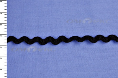 Тесьма плетеная "Вьюнчик"/черный - купить в Ухте. Цена: 48.11 руб.