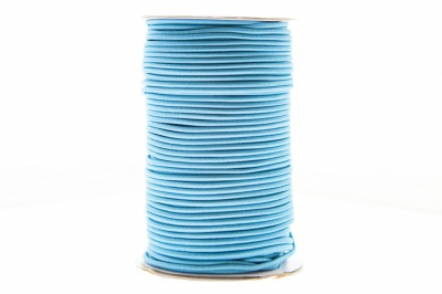 0370-1301-Шнур эластичный 3 мм, (уп.100+/-1м), цв.168 - голубой - купить в Ухте. Цена: 464.31 руб.
