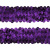 Тесьма с пайетками 12, шир. 30 мм/уп. 25+/-1 м, цвет фиолет - купить в Ухте. Цена: 1 098.48 руб.