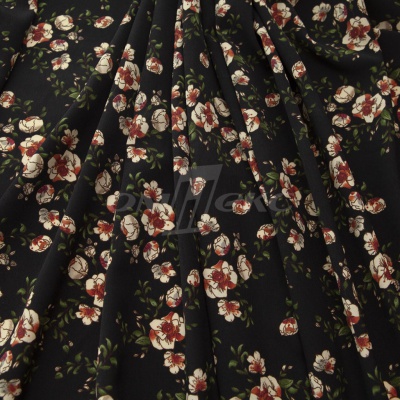 Плательная ткань "Фламенко" 3.1, 80 гр/м2, шир.150 см, принт растительный - купить в Ухте. Цена 239.03 руб.
