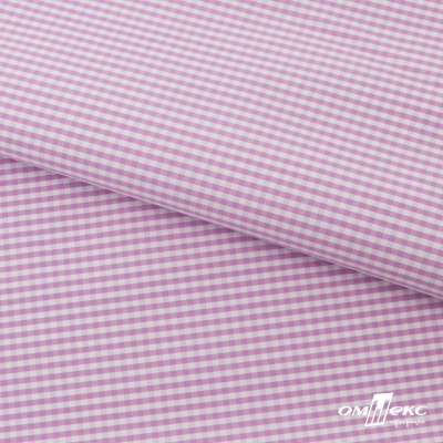 Ткань сорочечная Клетка Виши, 115 г/м2, 58% пэ,42% хл, шир.150 см, цв.1-розовый, (арт.111) - купить в Ухте. Цена 306.69 руб.