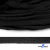 Шнур плетеный d-8 мм плоский, 70% хлопок 30% полиэстер, уп.85+/-1 м, цв.- чёрный - купить в Ухте. Цена: 735 руб.