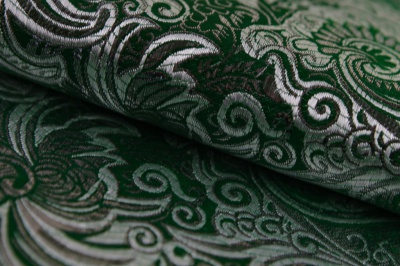 Ткань костюмная жаккард, 135 гр/м2, шир.150см, цвет зелёный№4 - купить в Ухте. Цена 441.94 руб.