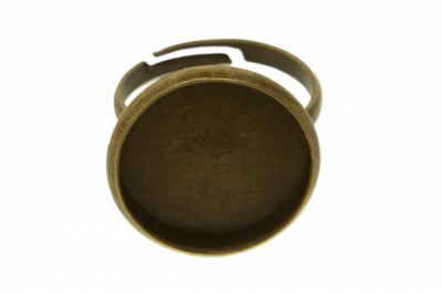 Заготовка для рукоделия металлическая фигурная для кольца 15мм - купить в Ухте. Цена: 7.44 руб.