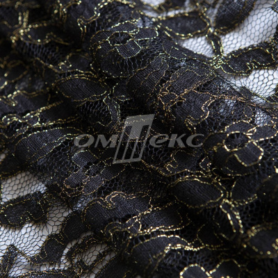 Кружевное полотно XD LACE 1-4, 80 гр/м2, шир.150см, цвет чёрный - купить в Ухте. Цена 245.94 руб.