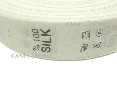 Состав и уход за тк.100% Silk (1000 шт) - купить в Ухте. Цена: 520.46 руб.